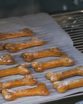 🦴 Domácí vánoční pamlsky pro psy Chcete se svým pejskem naladit na vánoční atmosféru? Zkuste společně upéct voňavé domácí...