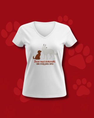 Novinka bílé dámské tričko s potiskem. 🐾 Vyrobeno z 100 % česané bavlny, která je jemná na dotek a drží tvar i barvu 🐾...